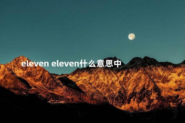 eleven eleven什么意思中文